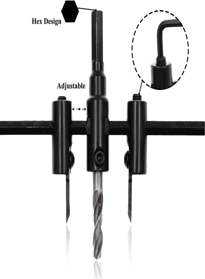 KP2 Adjustable Circle Cutter Drill Bit 30-120mm | Metal & Wood Hole Saw Cutter Kit | Adjustable Hole Saw Drill Bit for Wood, Plastic, Gypsum, PVC, Plywood | DIY Woodworking Cutting Tool Set - Image 4